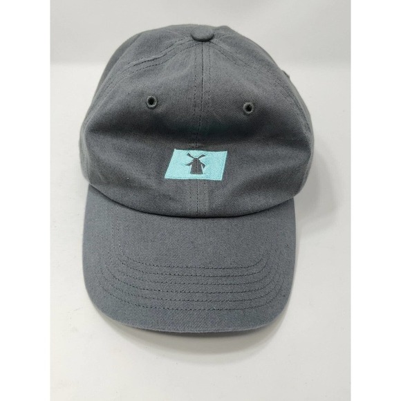 Dutch bros Gray Teal adjustable Strapback hat Cap Canvas Super clean! - Picture 7 of 7